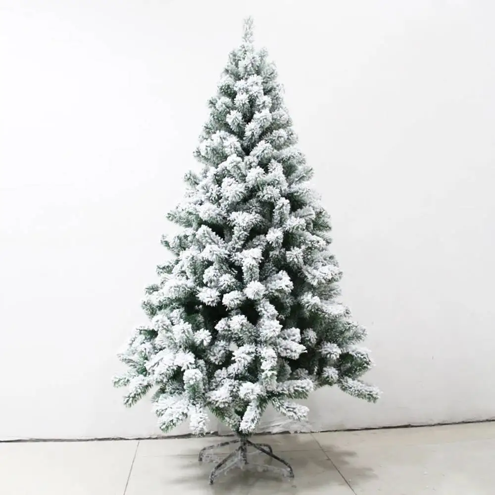 Kunstige juletræ Med Sammenklappelig Metal Stand Strømmede white Christmas Tree Dekoration Party Tree Nye År Scener Indretning