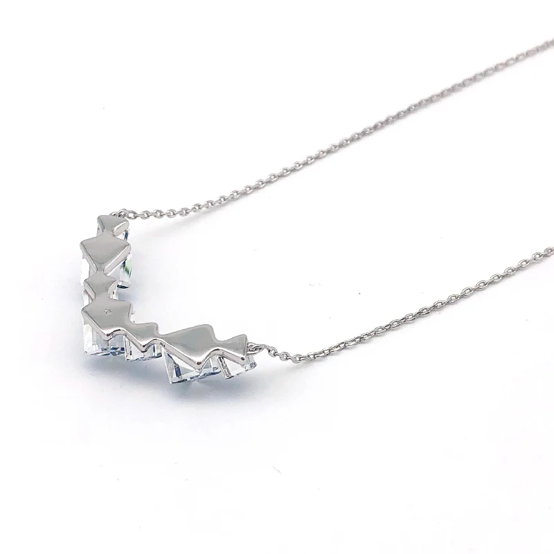 Kvinde Halskæder Smykker, som er fremstillet med Østrigske Krystal for Piger Part Nye Cube Chain Design Krave Halskæde Jul Bijoux Gave