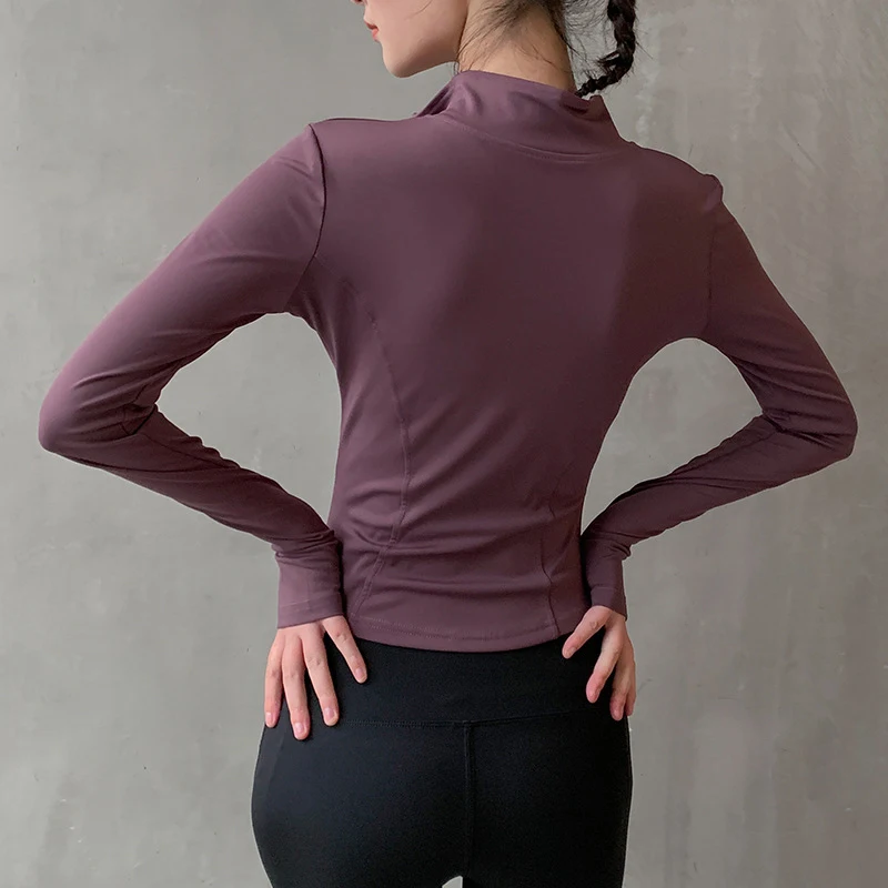 Kvinder Med Lange Ærmer Shirts Crop Tops Sports Yoga-Shirts Sømløs Sports Toppe Fitnesscenter Kører Pels Træning Tøj Trænings-Og Med Sportstøj