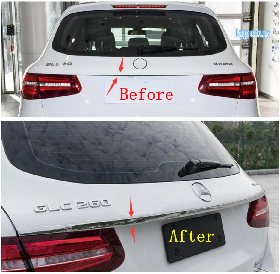 Lapetus Hale Bagklappen Kuffert Øverste Panel Strip Støbning Dekoration Strip Dække Trim Passer Til Mercedes Benz GLC X253 2016 - 2019