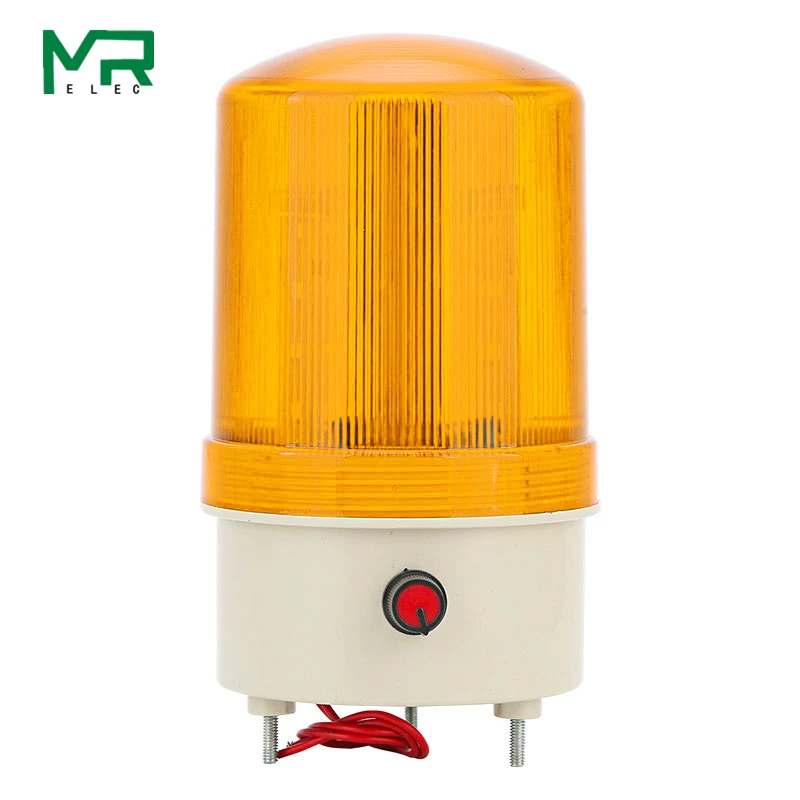 Led-90j knap hørbar og visuel alarm lyd justerbar 0-100 dB LED-Indikator lys små Blinkende Lys, Sikkerhed Alarm