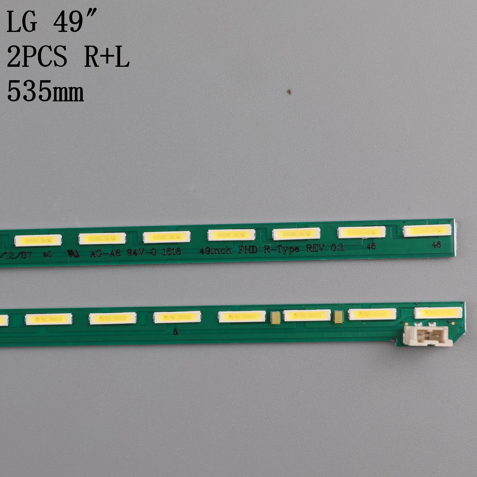 LED-Baggrundsbelysning strip 46leds For LG 49inch FHD L+R Type REV 0.3 MAK63267301 49LF5400-UE 49LF5410 G1GAN01-0791A G1GAN01-0792A
