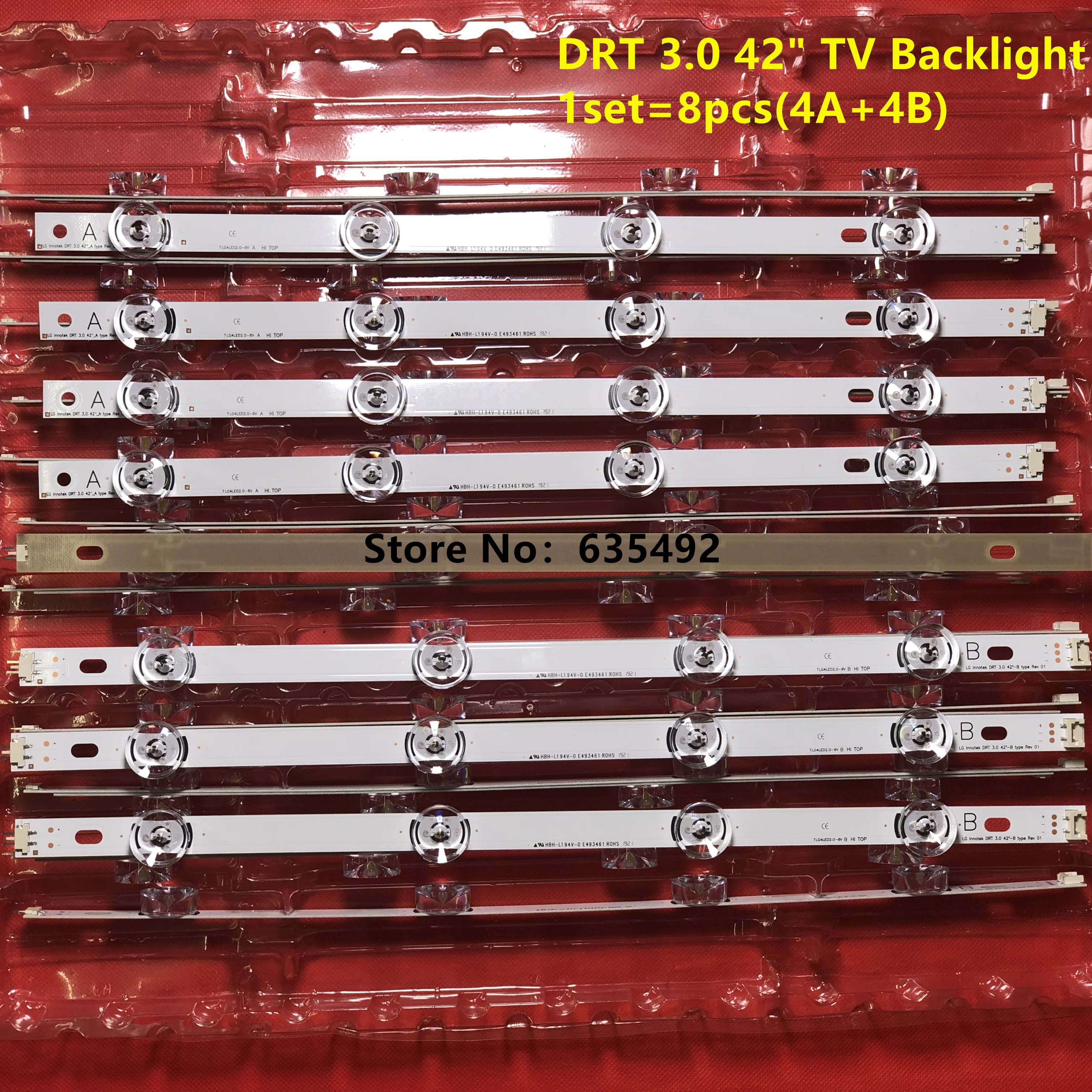 LED-baggrundsbelysning strip for Lg drt 3.0 42 DIREKTE AGF78402101 NC420DUN-VUBP1 T420HVF07 42LB650V 42LB561U 42LB582V 42LB582B 42LB5550
