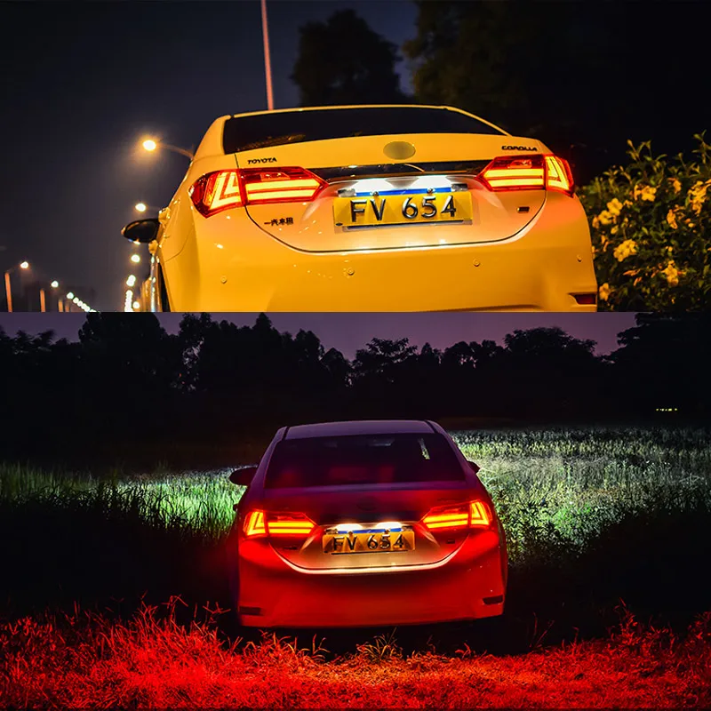LED baglygte til Toyota Corolla 2016 Venstre og Højre side FØRT Hale Lampe Kører Lys Omvendt Lampe