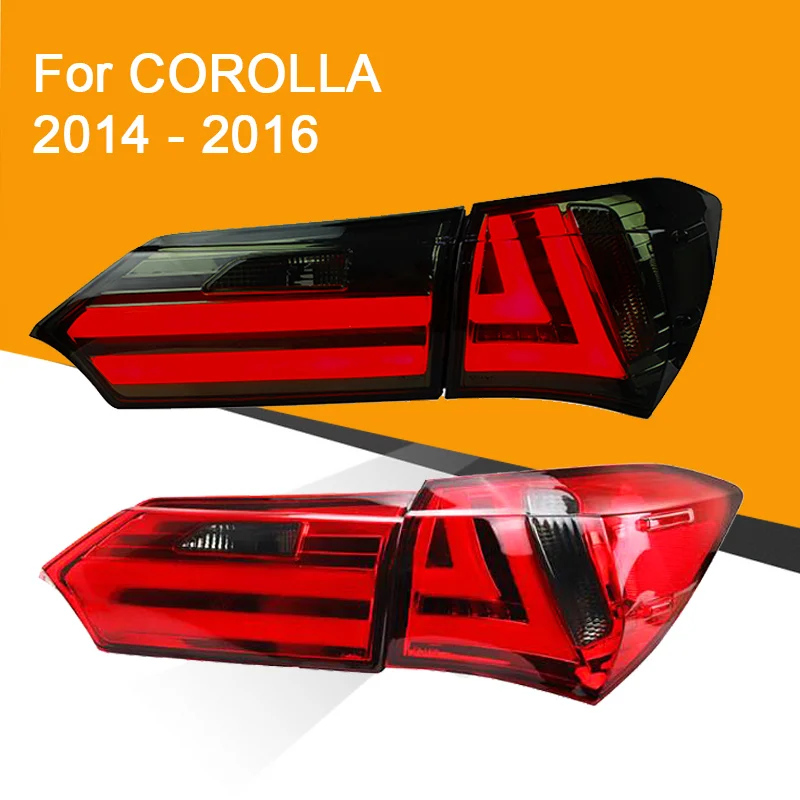 LED baglygte til Toyota Corolla 2016 Venstre og Højre side FØRT Hale Lampe Kører Lys Omvendt Lampe
