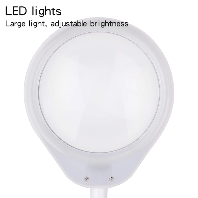 LED Lys Mgnifier Dual-use bordlampe Super Bght Beslag, Non-slip Reparation af håndholdt Optik Klip bordlampe 8X Dæmpbar