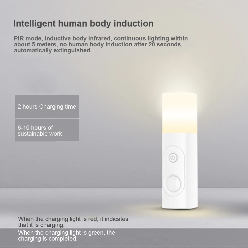 LED Nyhed Lampe PIR Krop, Bevægelse Sensor 18650 Genopladeligt Batteri Menneskelige Krop Induktion Nat Lys Bærbare Sensor Belysning