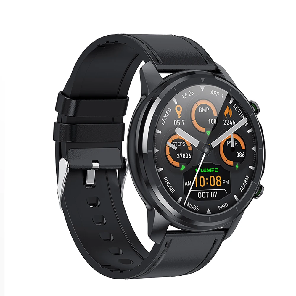 LF26 Smart Ur til Mænd Med Oximeter puls, Blodtryk Ilt HD Touch-Skærm Weather Display Håndfri Smartwatch Ure