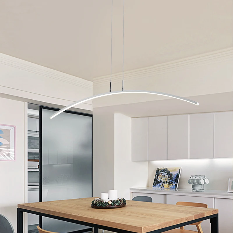LICAN Moderne Pendel Lysekrone-Belysning til Kontor, Spisestue, Stue Køkken indretning med Glans LED lys Black Chandelier