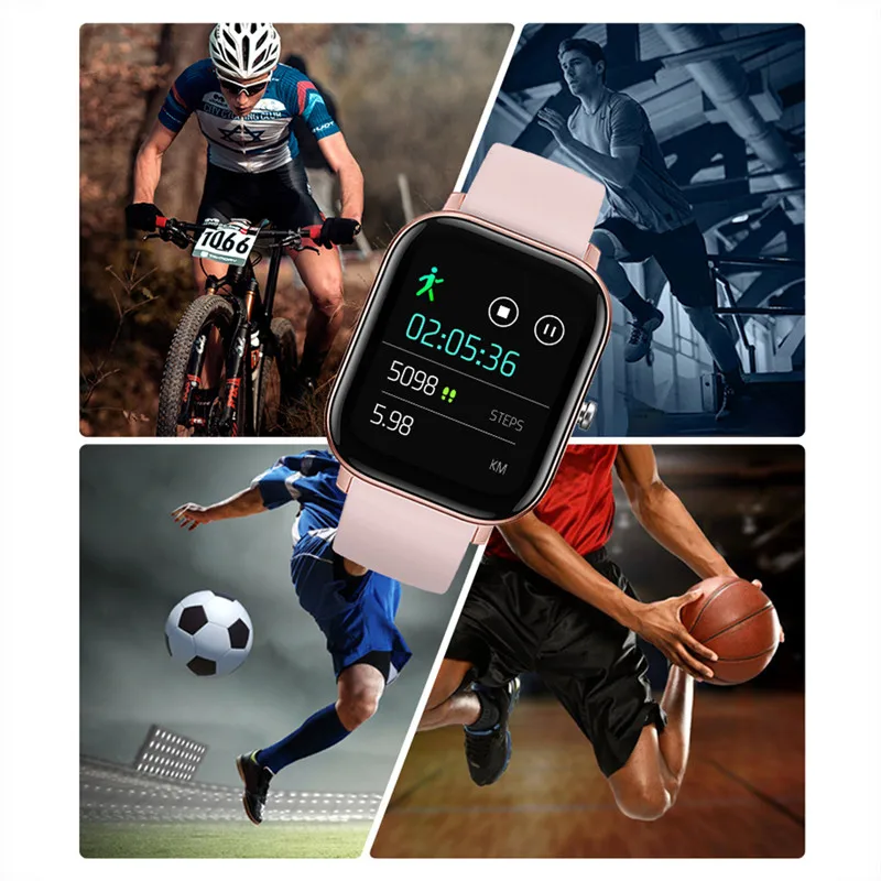 LIGE Smart Mode Ur Mænd IPX7 Vandtæt Fitness Tracker LED Full Skærm Touch pulsmåler Sport Smart Ur Kvinde