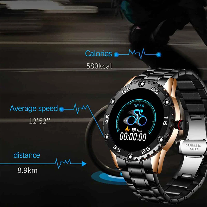 LIGE Smart Ur Mænd Smartwatch IP68 Vandtæt Sport Fitness ur Opkald Alarm påmindelse påmindelse puls Reloj Inteligente