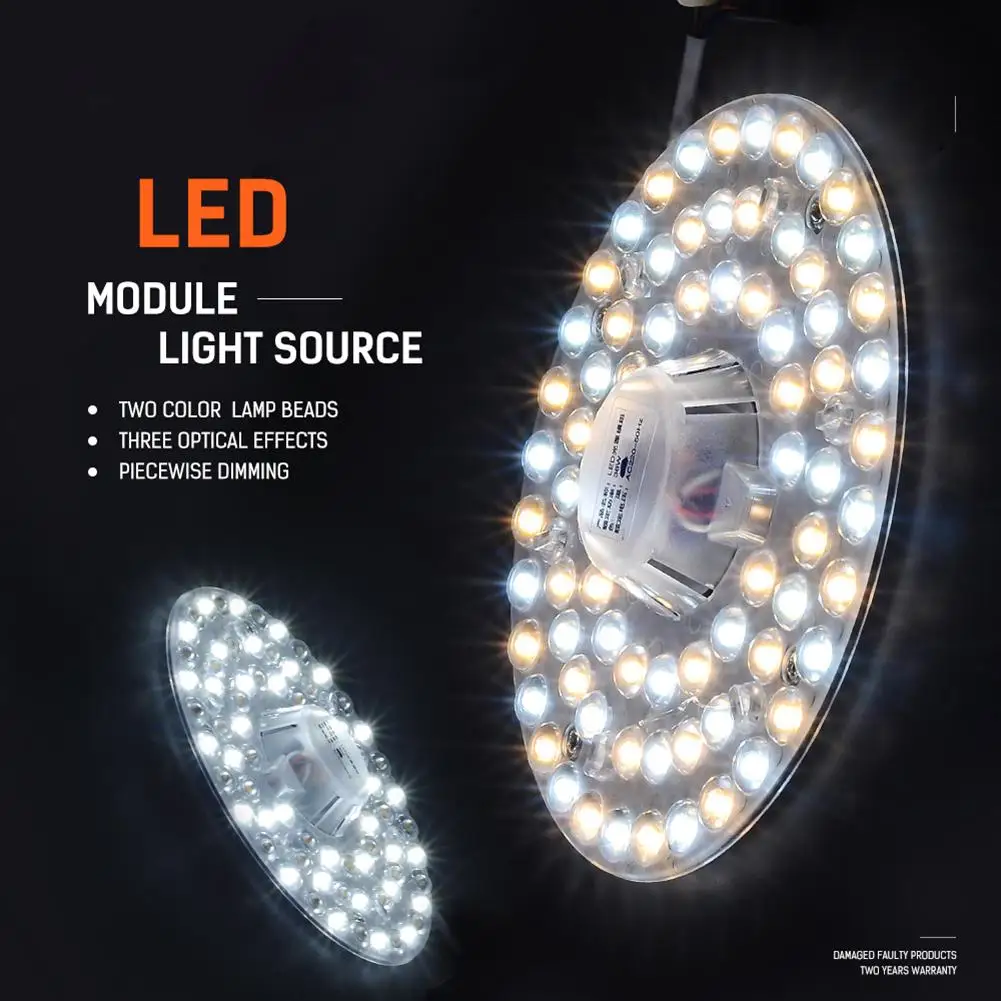 Loft Lampe Led-Modul Source Tre Farve Justerbar Udskifte Panel Lys Kilde 24w 36w AC220V Projektør Til spisestuen