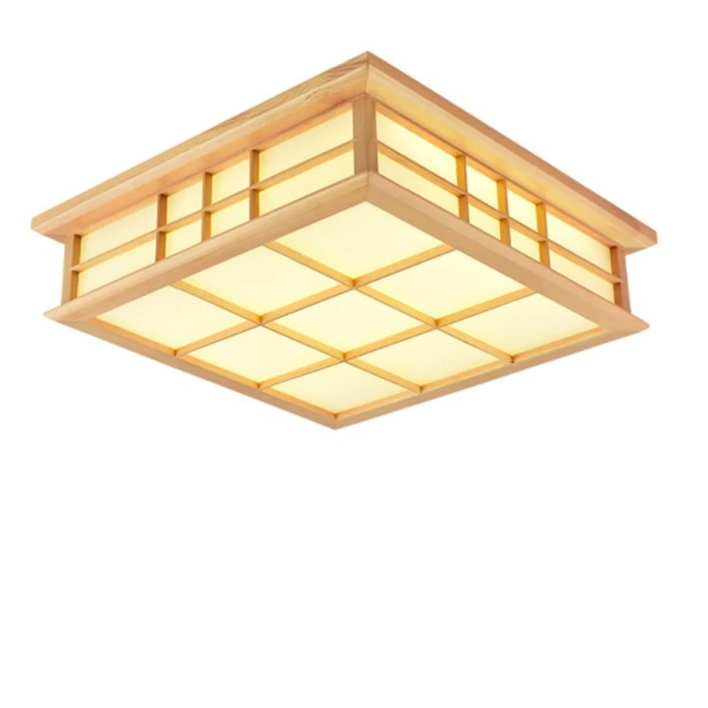 Loftsbelysning i Japansk Stil med Tatami-Lampe LED Træ Loft Belysning Spisestue, Soveværelse Lampe Undersøgelse Værelse Tehus Lampe