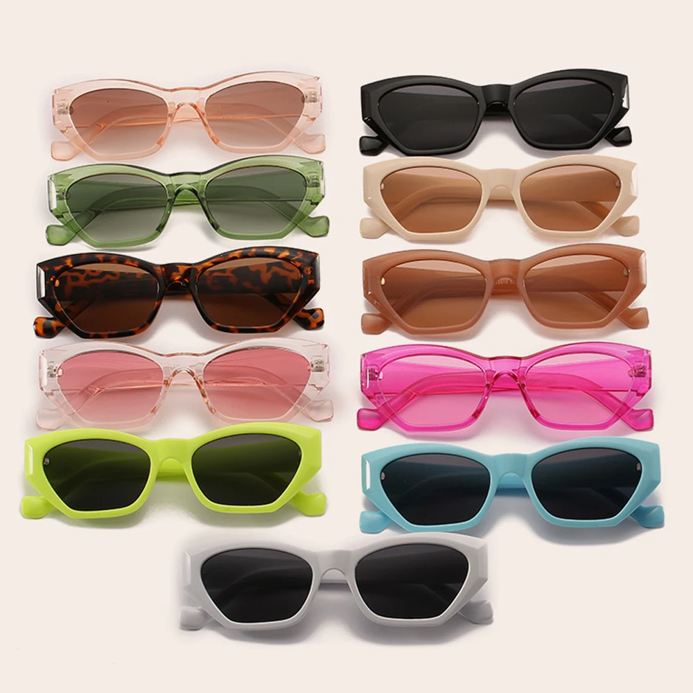 LongKeeper Nye Vintage Black Cat Eye Solbriller Kvinder Brand Designer Trendy Nuancer Kvindelige Dame UV400 Oculos De Sol