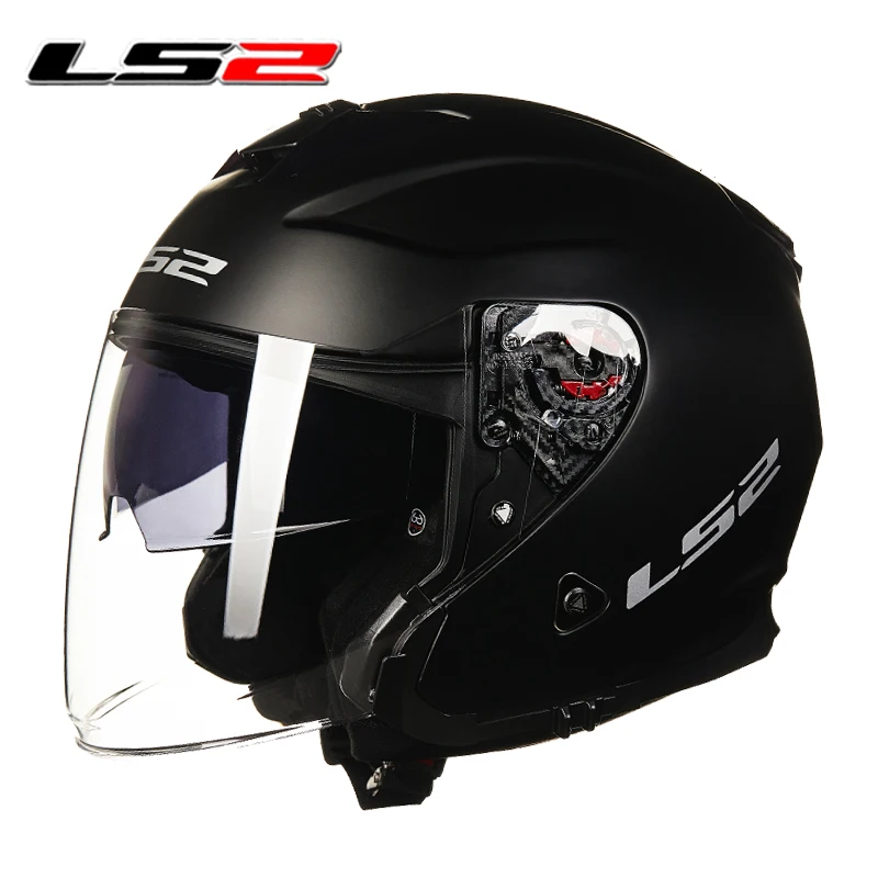 LS2 motorcykel open face hjelm 3/4 hjelm dobbelt linser racing halvdelen hjelme motorcykel hjelm cascos casque moto