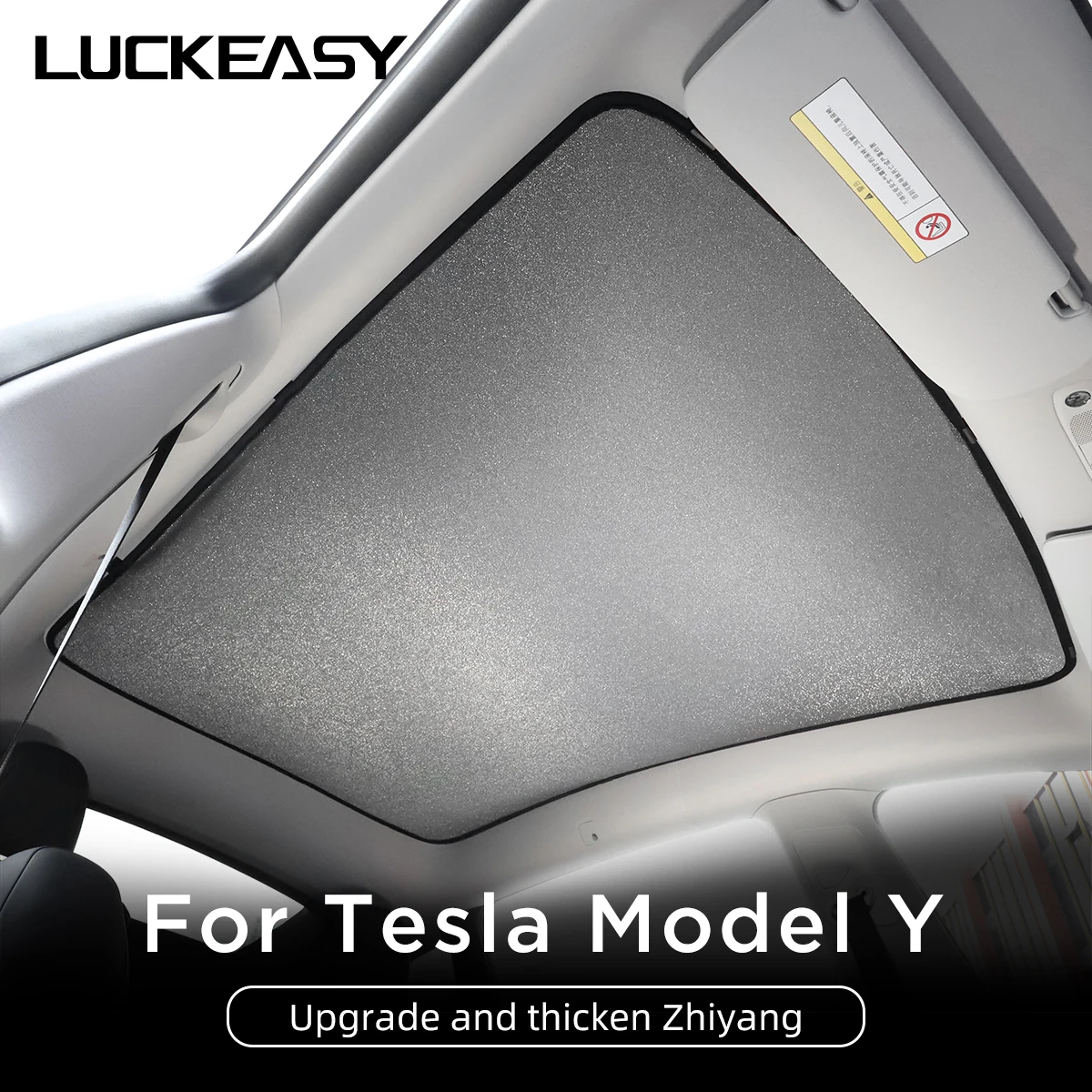 LUCKEASY Bil Funktionelt Tilbehør, Interiør Ændring For Tesla Model Y Tag Skygge Net Blind Skylight Beskyttende Cover