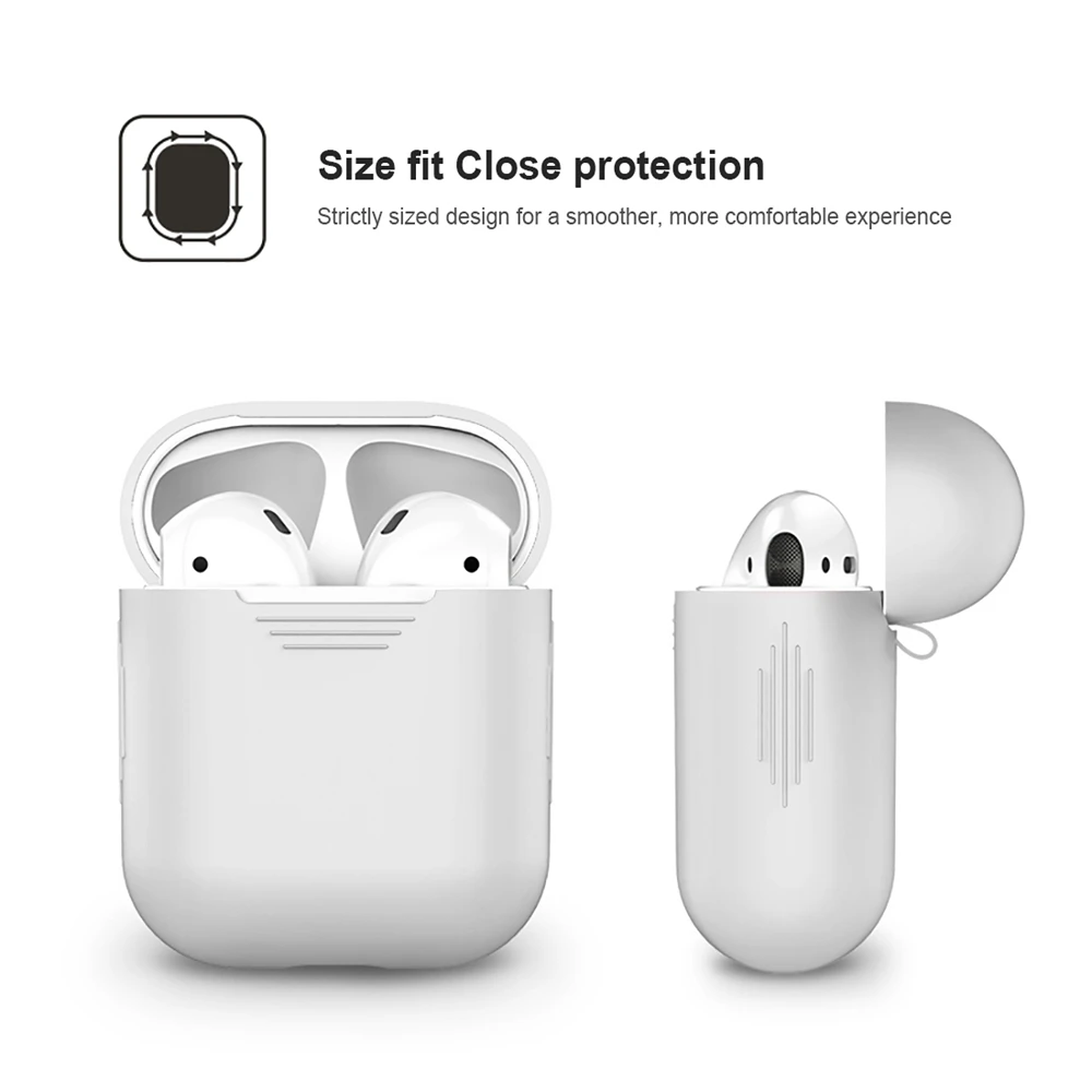 Luft bælg Silikone Trådløs Bluetooth-Hovedtelefon Tilfældet For AirPods Beskyttende Dække Huden Tilbehør til Apple Airpods Opladning Box