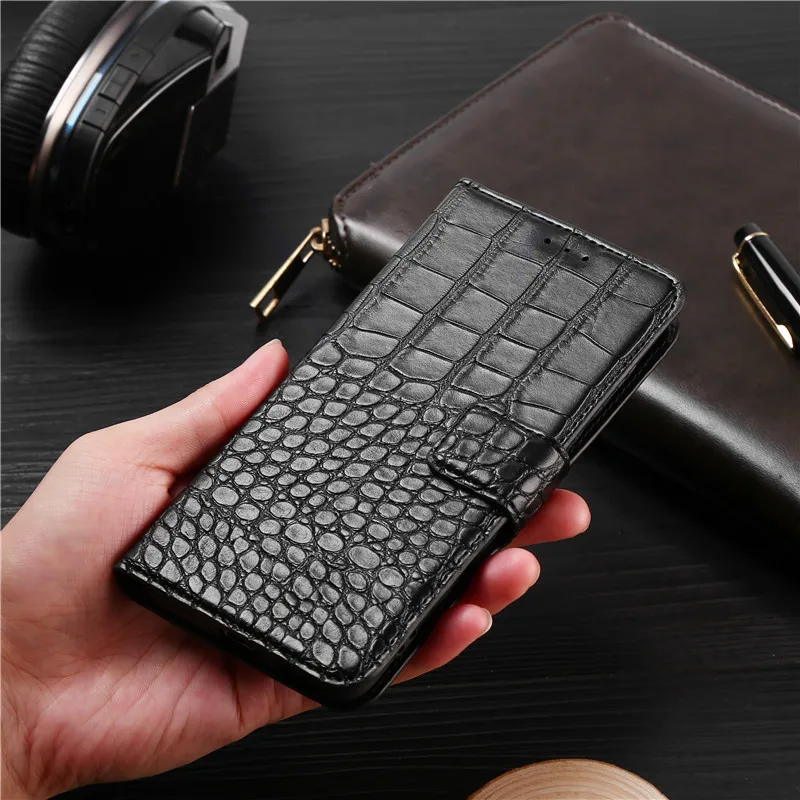 Luksus Flip taske til Samsung Galaxy J5 J500 J500H J500F J500h/ds Dække Krokodille Tekstur Læder Book Design Telefon Coque