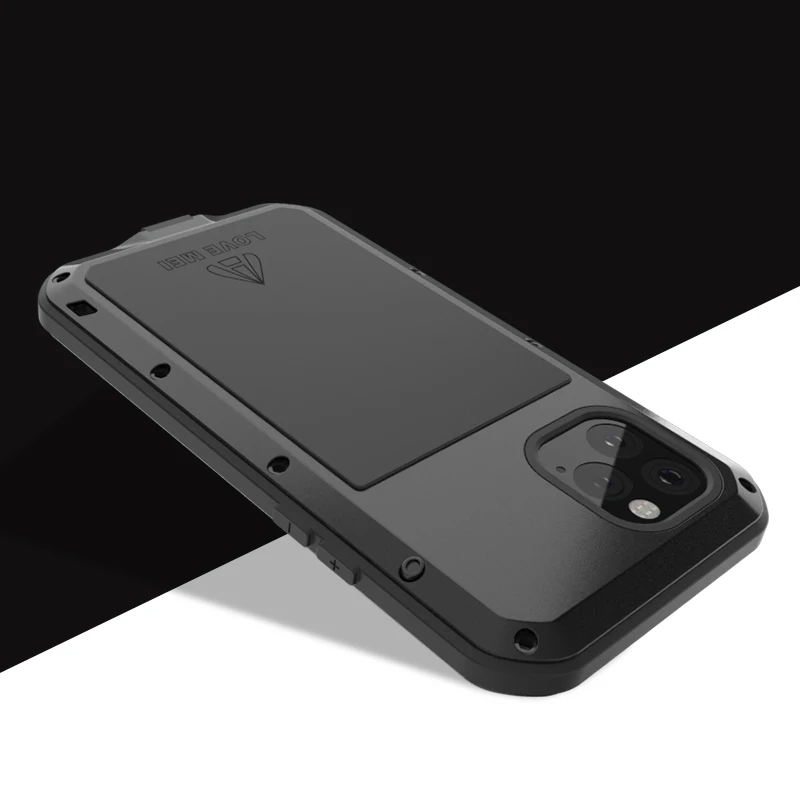 Luxury Aluminum Metal Telefon Stødsikkert etui til Apple iPhone 11 12 X XR XS Mini Pro Max 8 7 6 Plus Vandtæt Shell Cover