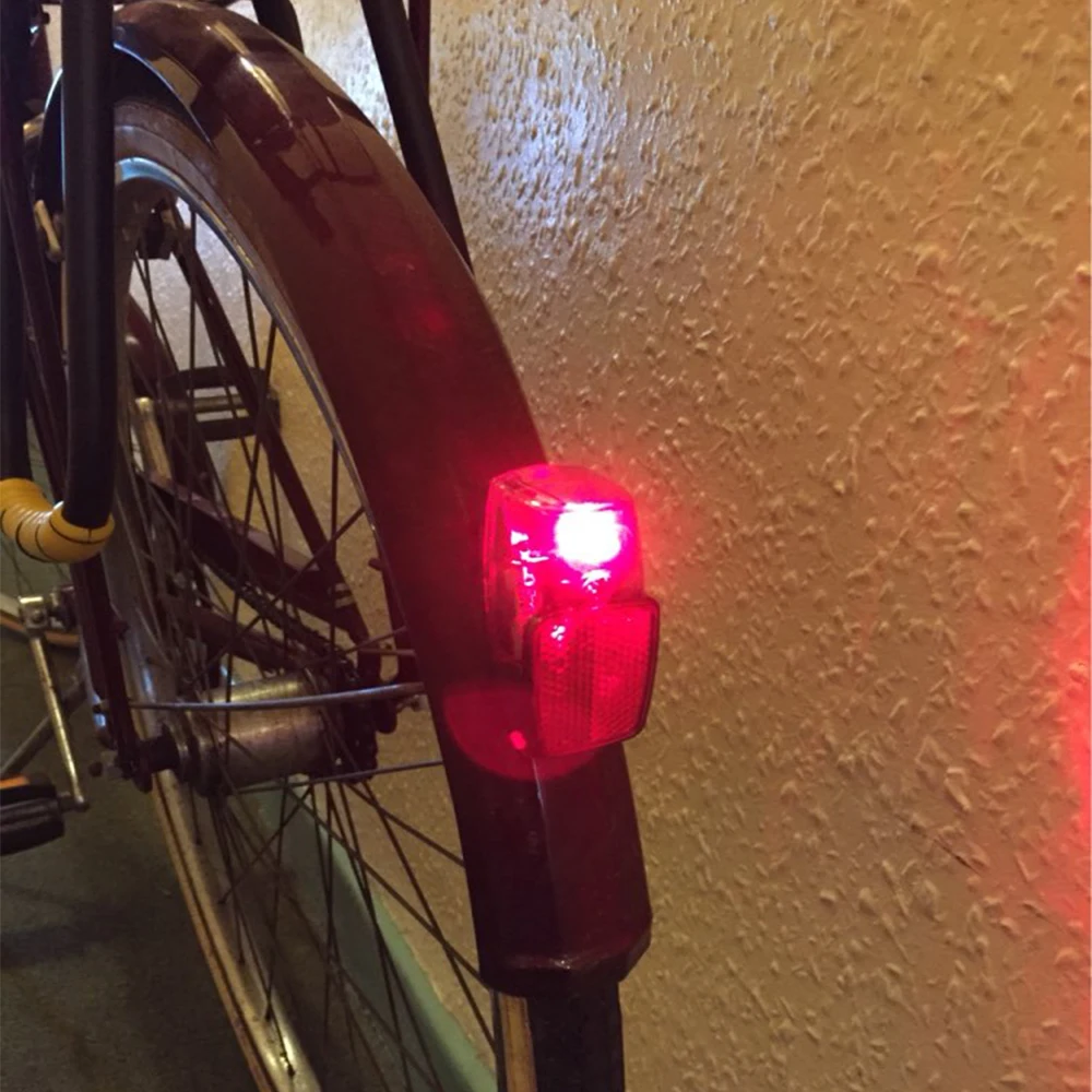 Lysdioder MTB Cykel Fender Lys Batteri Mount på Skærmen Cykel baglygte Nat Rød Plast Sikkert Advarsel Cykel Baglygte