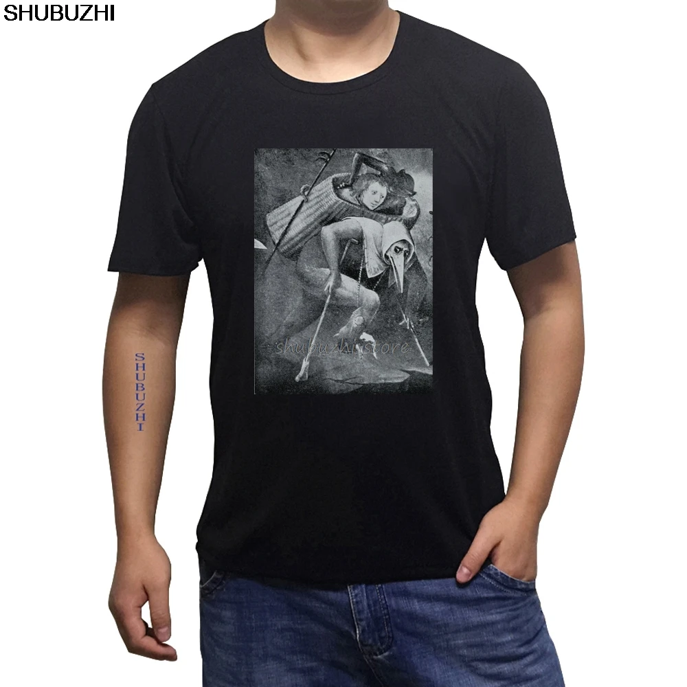 Løs Sort Mænd t-shirts til Mænd Tees Hieronymus Bosch 