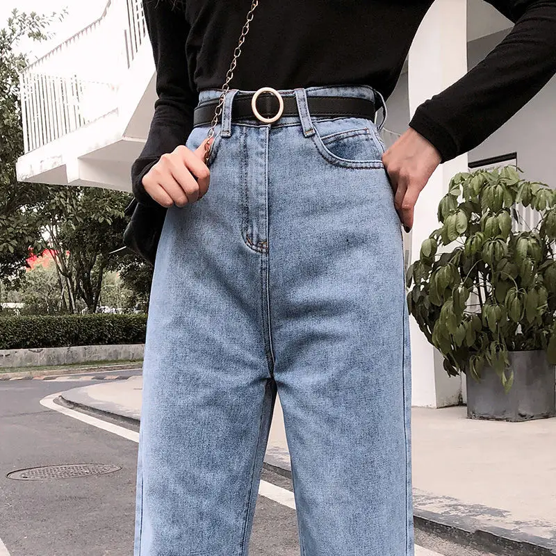 Løs Vintage Jeans til Kvinder af Høj Talje Harem Mødre Jeans spring jeans denim Denim Bukser Kvinder med Bred Ben Bukser
