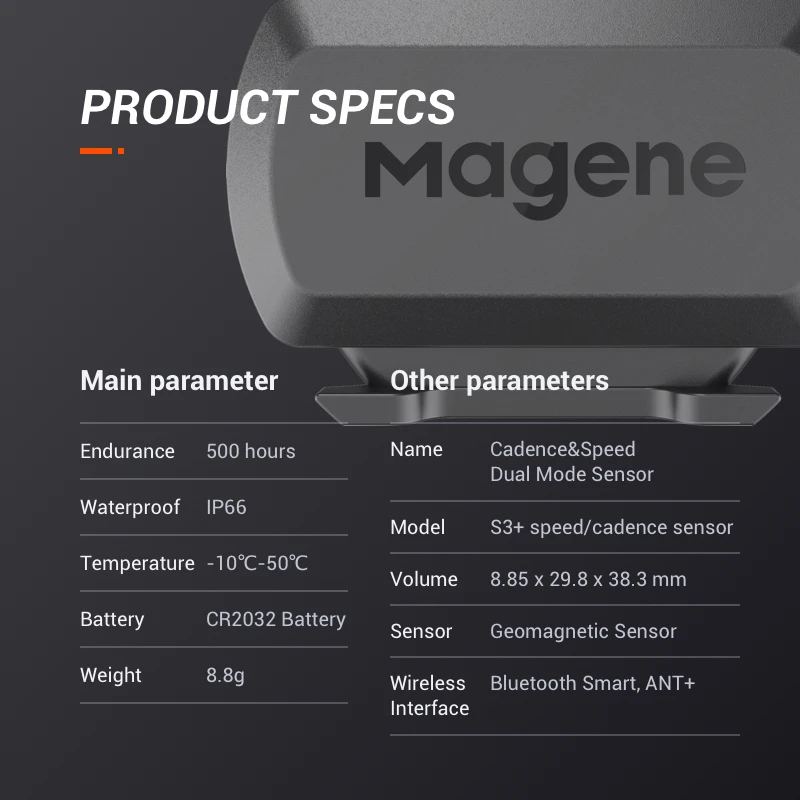 MAGENE S3+ Hastighed, Kadence-Sensor ANT+ - bike Cykel Computer Mount Holder Til Garmin iGPSPORT Bryton Xoss Cykling Speedometer