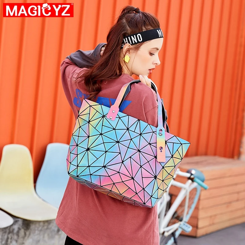 MAGICYZ Fashion kvinder skuldertaske Kvindelige casual taske til Daglig geometriske Totes Høj Kvalitet Damer Håndtaske bolsa feminina