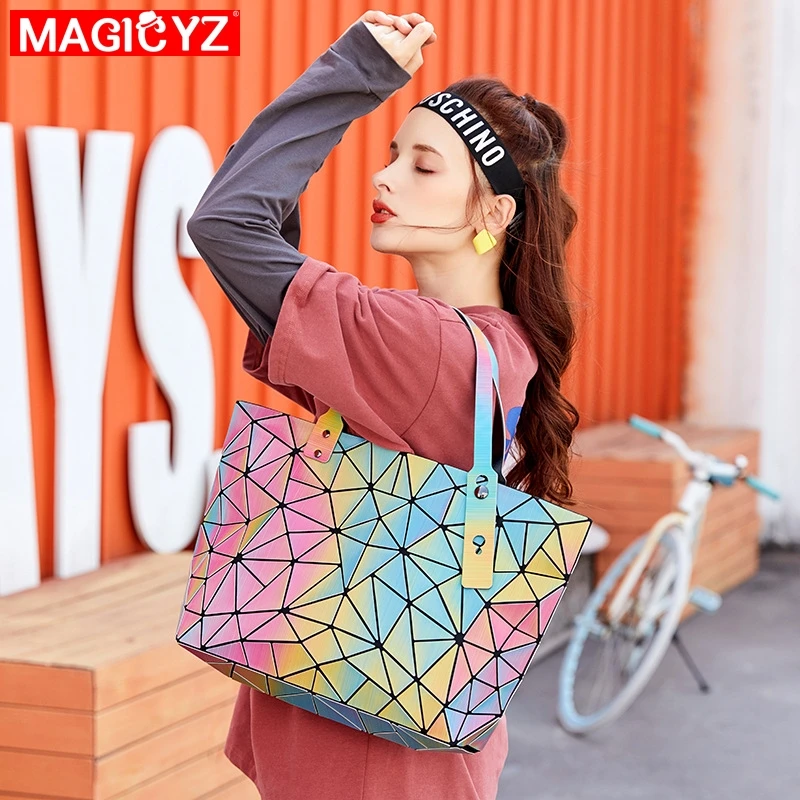 MAGICYZ Fashion kvinder skuldertaske Kvindelige casual taske til Daglig geometriske Totes Høj Kvalitet Damer Håndtaske bolsa feminina