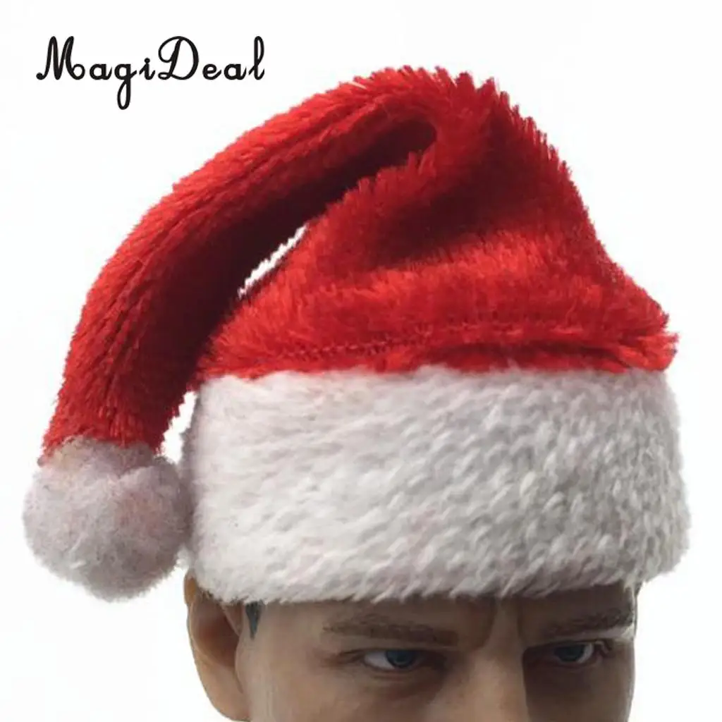 MagiDeal 2stk 1/6 Skala Christmas Santa Claus Hat Hætte til 12 tommer Action Figur Dukke Toy Tilbehør