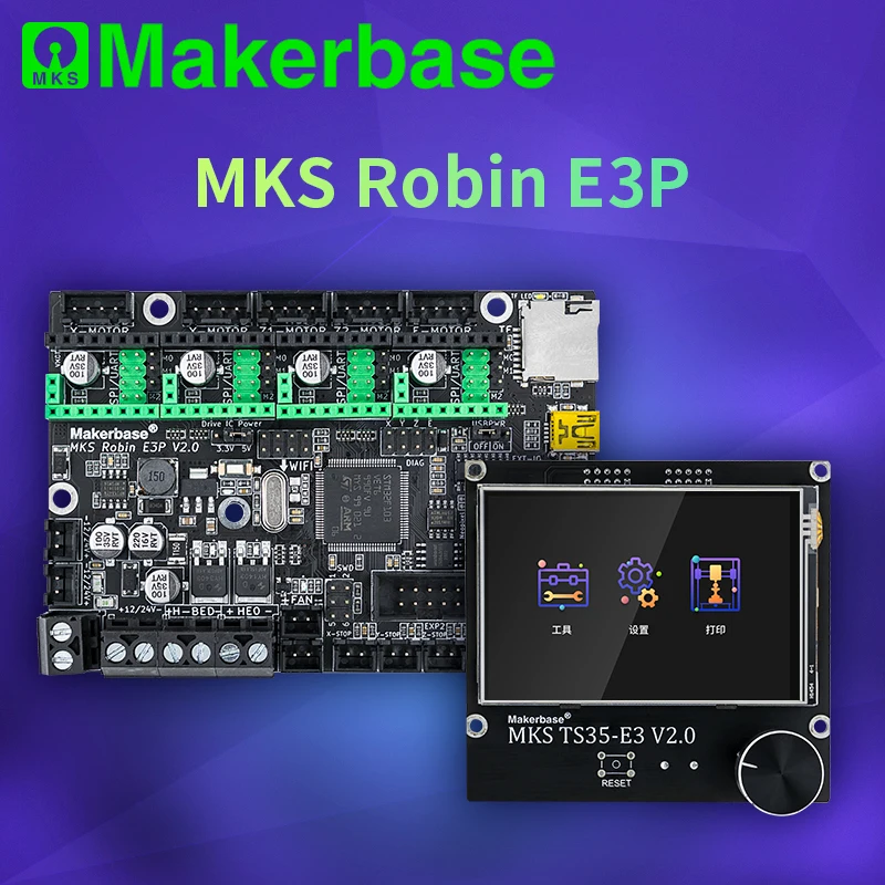Makerbase MKS Robin E3P 32Bit Kontrol Bord med 3,5 tft-skærm, 3D-Printer dele plug and play For Creality Ender 3 CR-10