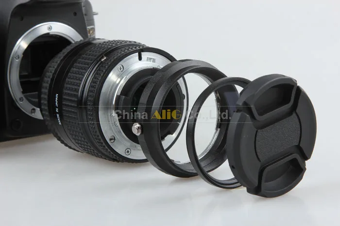 Makro Kamera Linse Omvendt Adapter Beskyttelse Indstillet til Nikon D80, D90 D3300 D3400 D5100 D5200 D5300 D5500 D7000, D7100 D7200 D5 D610