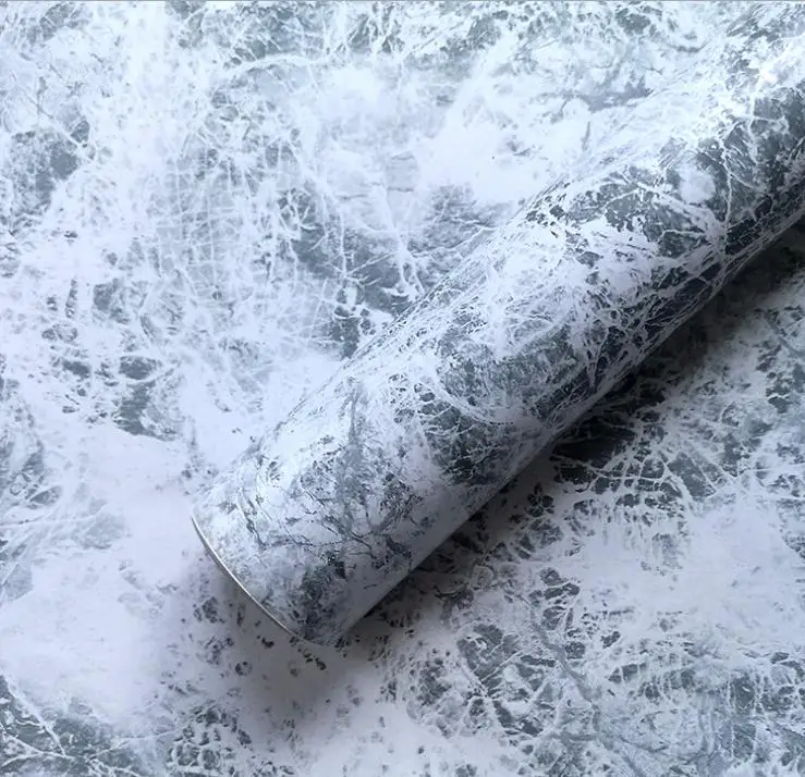 Marmor og Mursten, korn Selvklæbende PVC-Tapet Klistermærker til Opholdsstue, Soveværelse Køkken Indretning