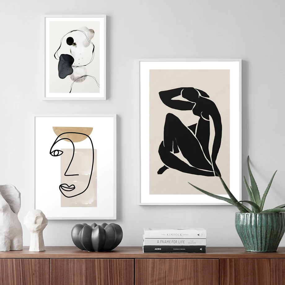 Matisse Abstrakte Tal, Geometriske Farve Væg Kunst, Lærred Maleri Nordiske Plakater Og Prints Væg Billeder For At Stue Indretning
