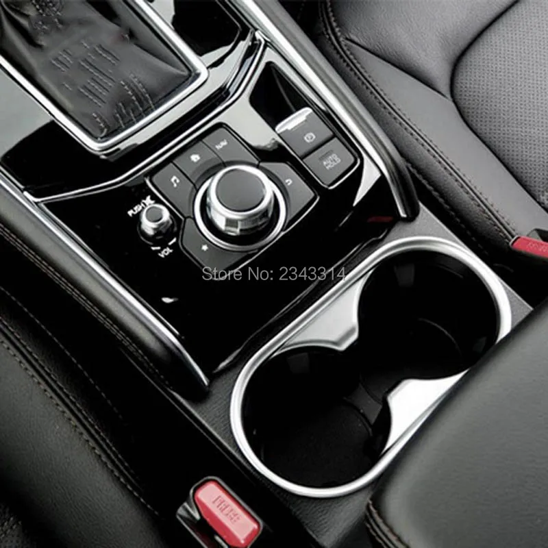 Mazda CX-5 KF 2017 2018 ABS Vand Cup Mat Center Konsol Holder Cover Frame Trim Mærkat Indvendig Bil Styling Tilbehør