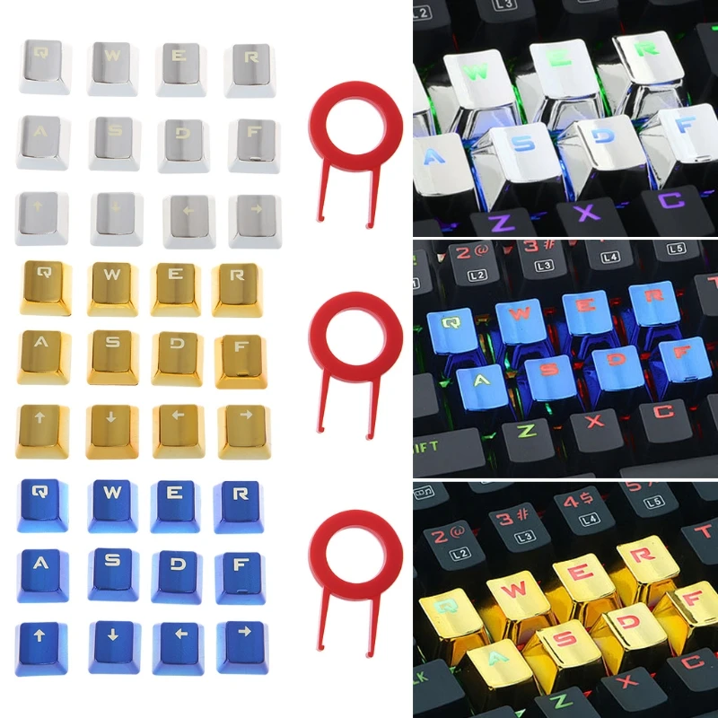 Metal Belægning PBT-DIY 12 Tasterne for Mekanisk Tastatur med keycap aftrækker LX9A