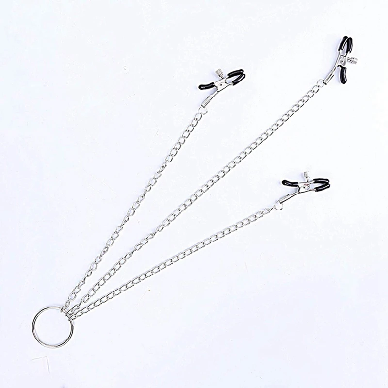 Metal Chain with Adjustable Clip, Entertainment Chain Clamp Massage Tool Clothing Accessories