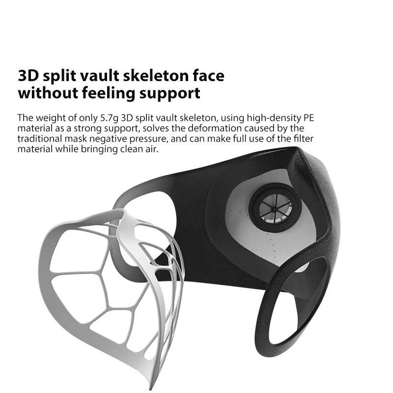 Mijia Smartmi Filter Maske Blok 97% PM 2.5 Materiale med Ventilations-Ventil langvarig TPU Filter Maske
