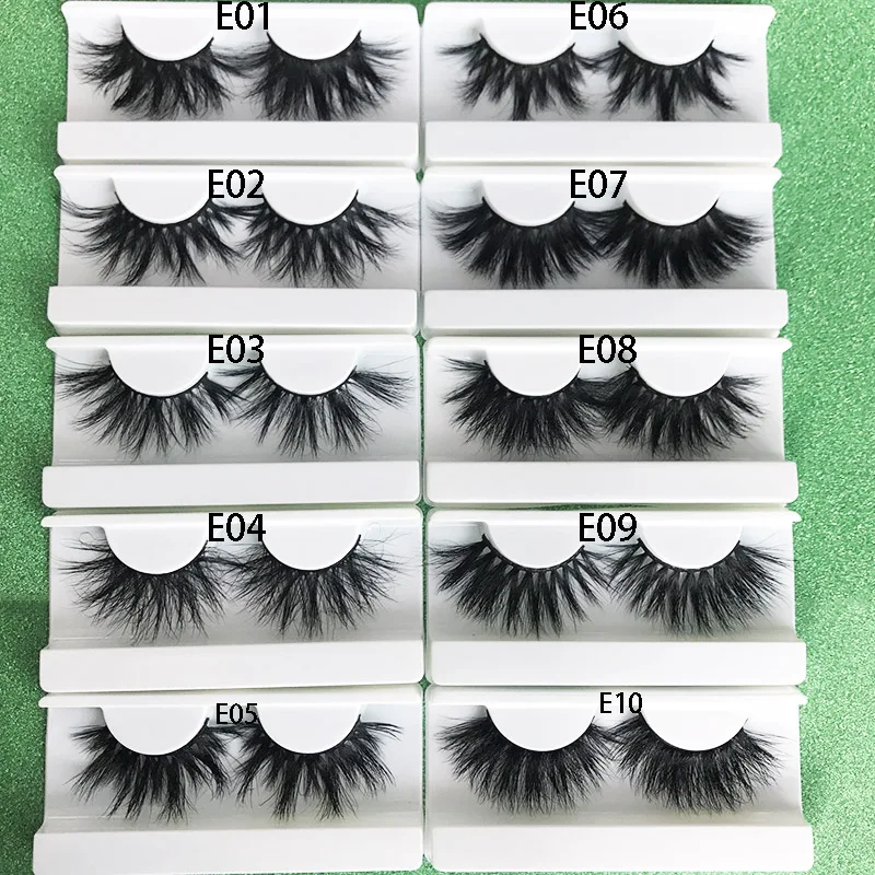 Mikiwi 25mm E06 3D mink Øjenvipper Falske Øjenvipper på kryds og tværs Naturlige Long lash Makeup af høj kvalitet mink lash Extention, Multi-lag