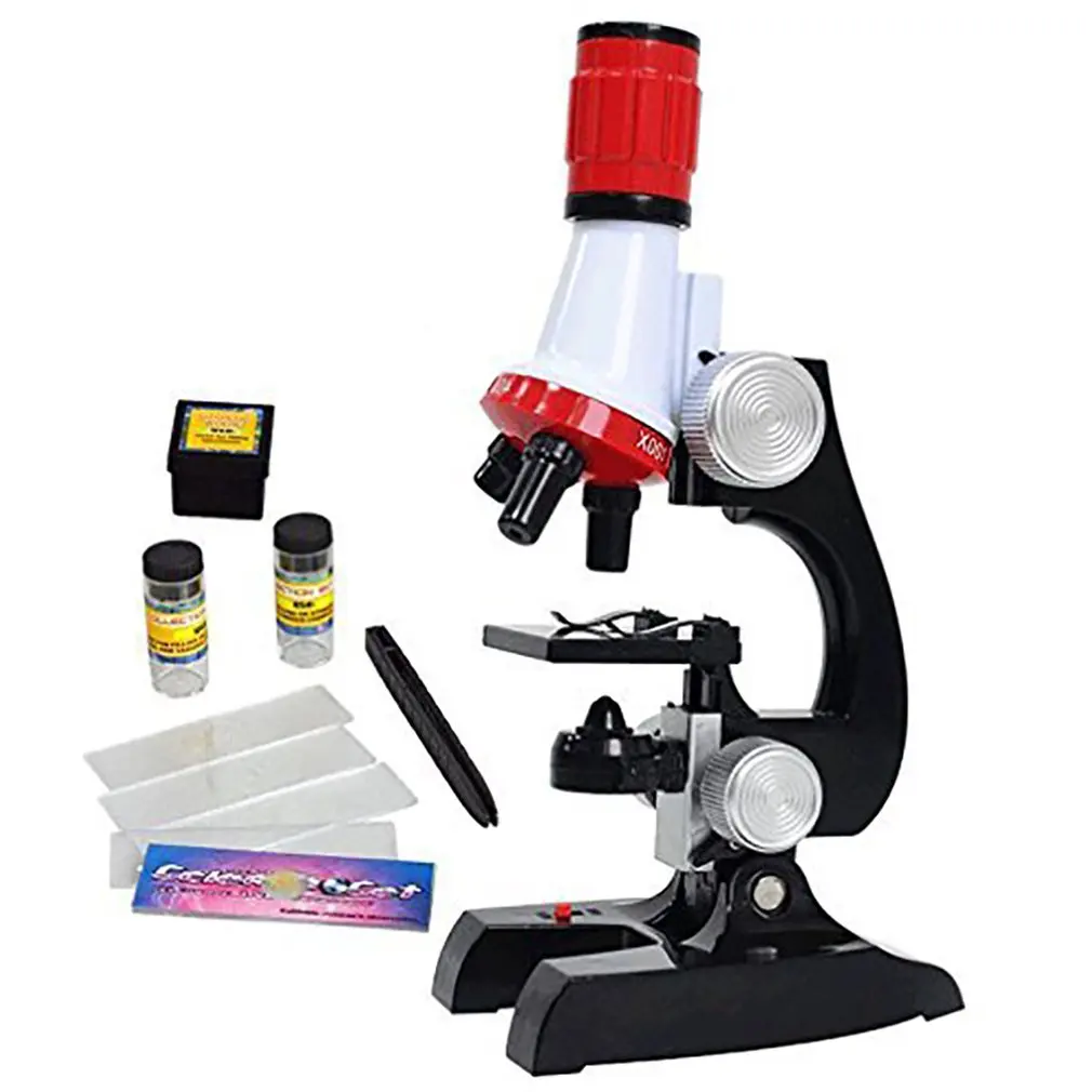 Mikroskop Kit Lab LED 1200X Hjem School Science Pædagogisk Legetøj Gave Raffineret Biologisk Mikroskop For Børn Barn