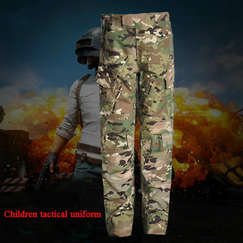 Militær Taktisk Tøj til Børn, Camouflage Airsoft Paintball Uniformer Bekæmpe Optagelse af Børn Jagt Tilbehør Tøj