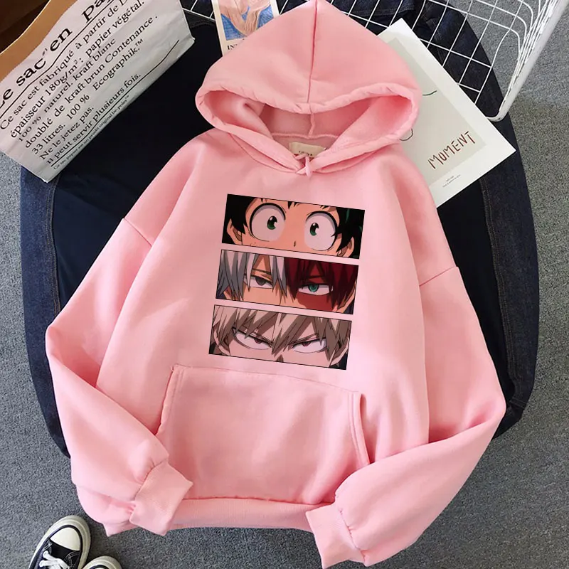 Min Helt Den Akademiske Verden I Skole Den Akademiske Verden Anime Print Hoodie Harajuku Løstsiddende Tøj Kvinder Sweatshirt Japan Boku Ikke Helt Tegnefilm Toppe