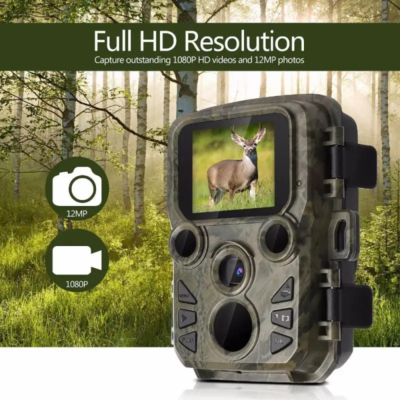 Mini 300 Jagt Kameraer 12MP 1080P HD-32GB Jagt Trail Kameraer Dyreliv Scouting Vilde Dyr Photoshooting Jagt Kameraer