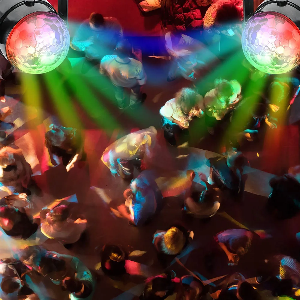 Mini Disco DJ Scene Lys Lyd Aktiveres Laser Lys, DJ-Belysning Effect-LED ' en Disco Kugle-Lampe til dansegulvet