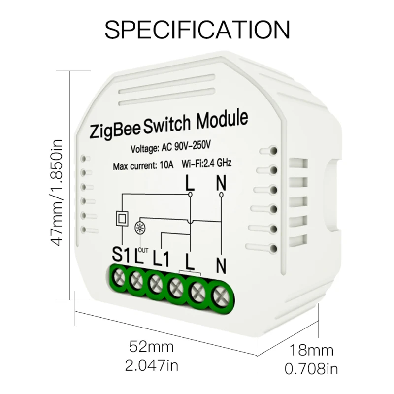 Mini DIY ZigBee 3.0 Smart Light Switch-Modul Smart Liv/Tuya APP Timing Home Automation Arbejde Med Alexa, Google Startside