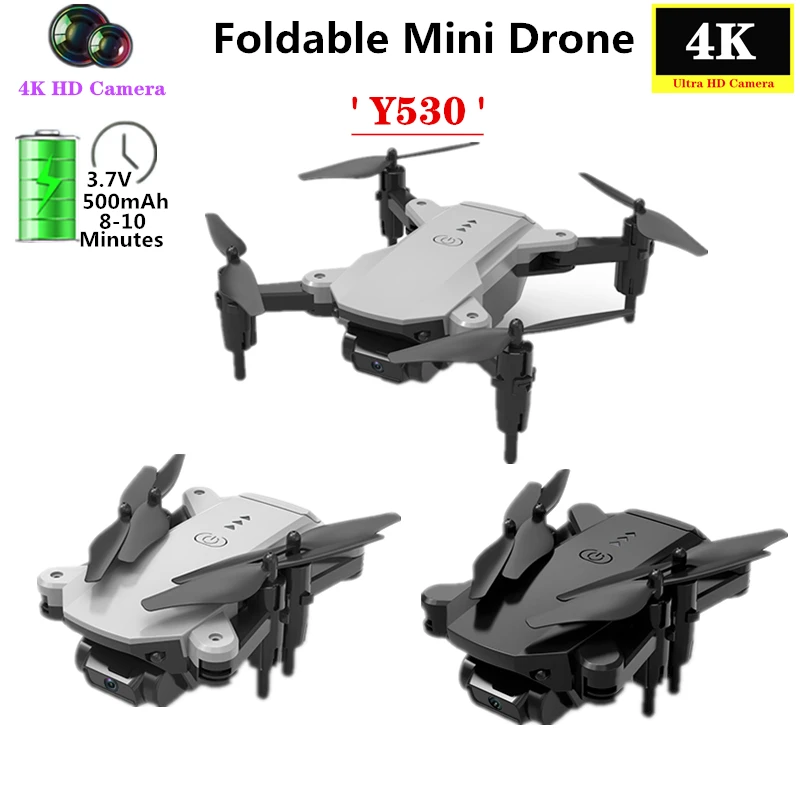 Mini Drone 4K HD-Kamera WIFI RC FPV Quadcopter Højde hold mode Sammenklappelig Helikopter 360º Roll Dron Hovedløs tilstand VS H36 Toy