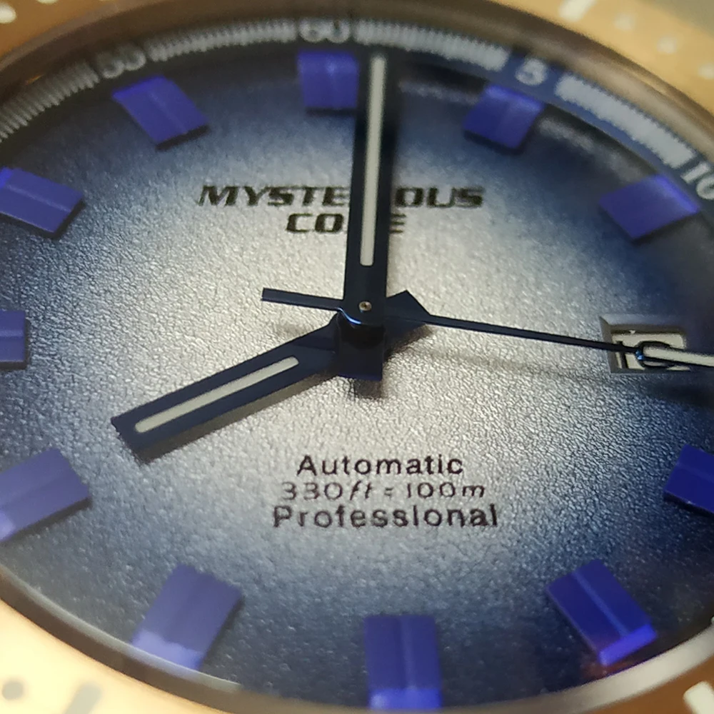Miyota 9015 Se Mænd Bronze 100M Dykker Automatisk Mekanisk Armbåndsur Sport Titanium Safirglas Ur Reloj Hombre 2021