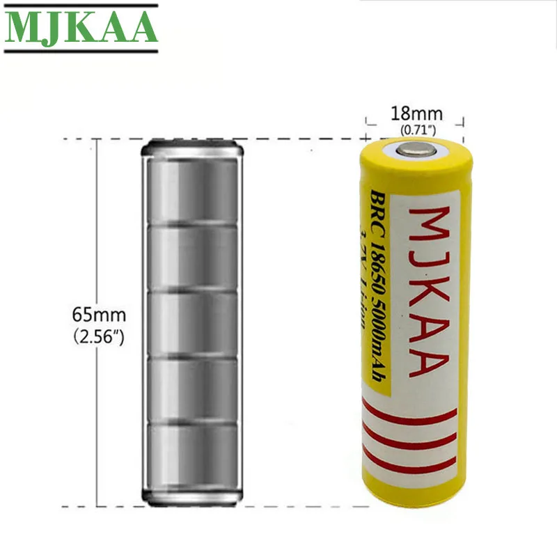 MJKAA 2STK BRC18650 5000mAh 3,7 V Genopladeligt Lithium Batteri Brand Nye Li-ion Batterier til Lommelygten