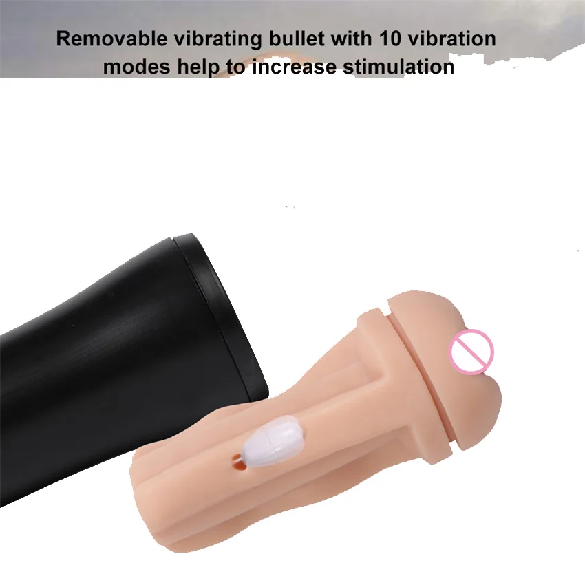 MLSice Vibrerende Mandlige Masturbator Cup Sex Legetøj til Mænd, Pocket Pussy Vagina Sexlegetøj til Kvinder Stemme for Voksne Mænd Penis Massageapparat