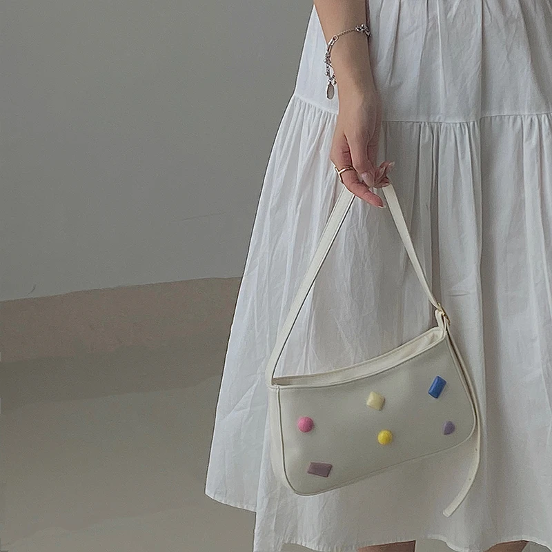 Mode håndtasker Til Kvinder 2020 PU Læder Solid Bløde Sommeren Designer Arrangør Damer skuldertaske Sac Baguette Femme Bolsa
